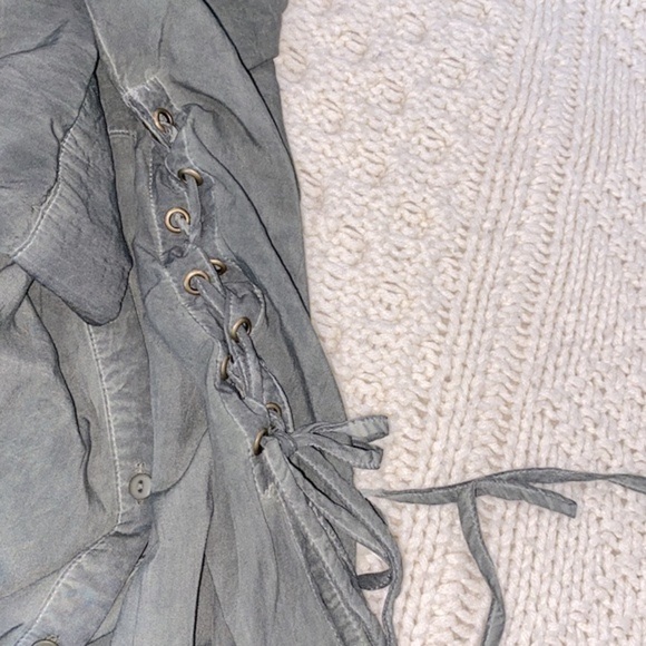 She + Sky green boho top size medium - Picture 6 of 6